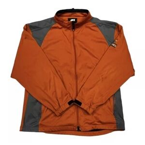 Footjoy Men’s Orange And Gray Full Zip Soft Shell Golf Jacket Size Large